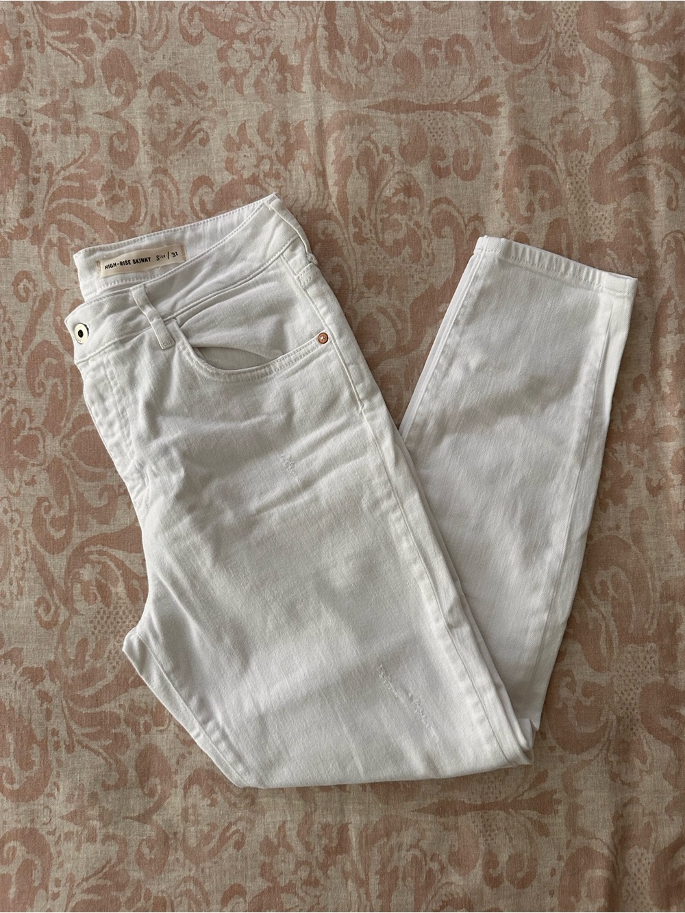 Pilcro and the Letterpress High-Rise Skinny Jeans White Size 31 Anthropologie